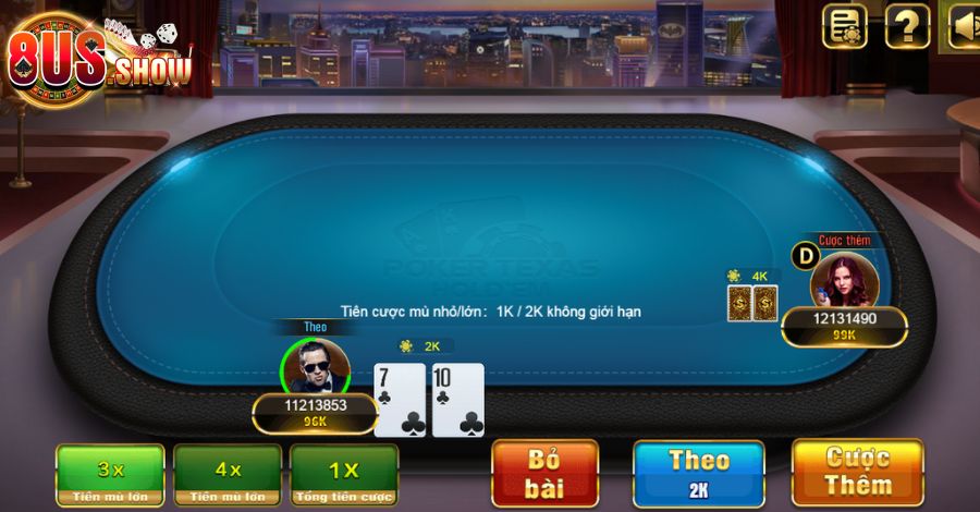 Hướng dẫn chơi Poker 8US chi tiết, mới nhất