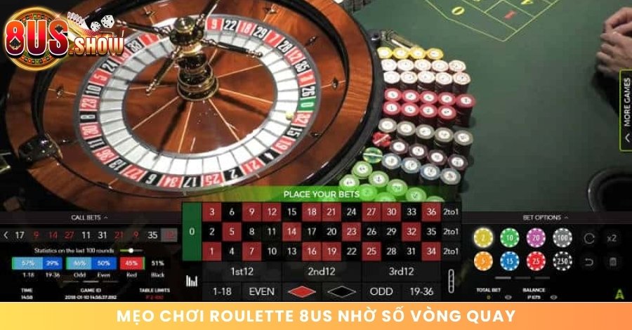 Mẹo chơi Roulette 8US - Đánh liên tục nhờ số vòng quay